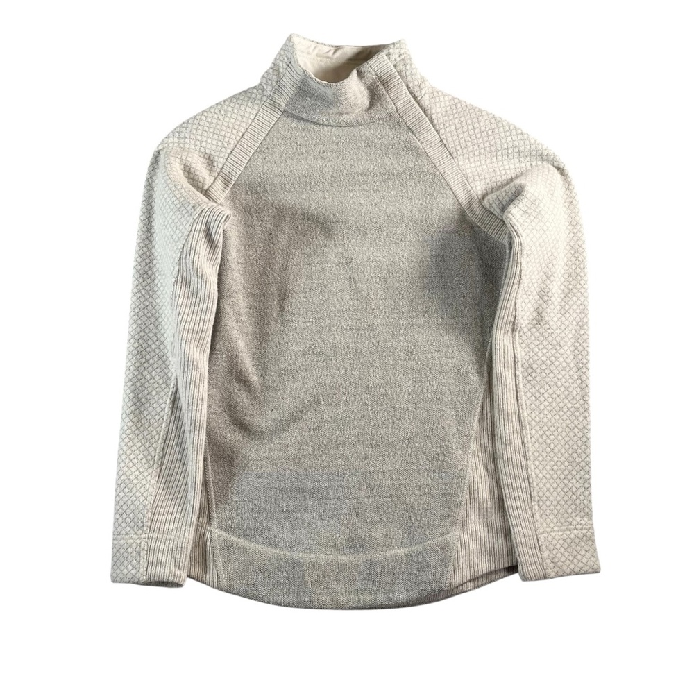 Prana Women's Brandie Wool Blend Sweater Gray/Cream Size Medium